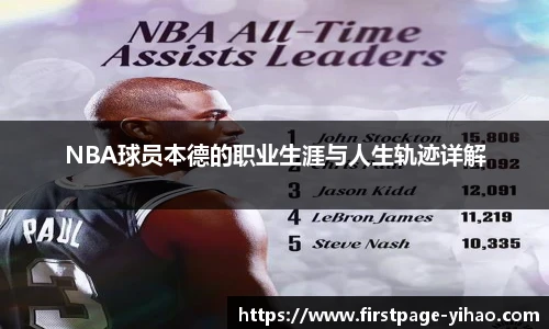 NBA球员本德的职业生涯与人生轨迹详解